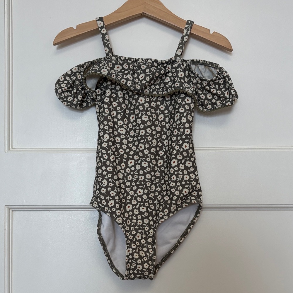 Rylee + Cru 4-5Y Girls Floral Swimsuit